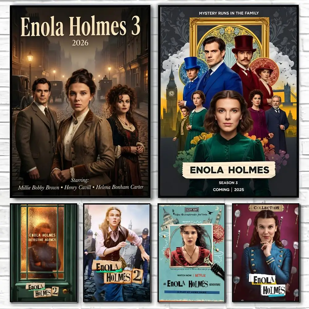 Movie Enola Holmes Poster Poster High Quality Wall Art for Home Office Bedroom Living Room Perfect