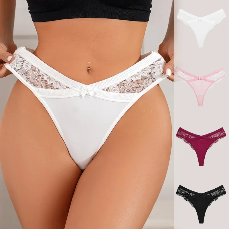 

4 шт., хлопковые стринги, женское нижнее белье, сексуальные кружевные трусики, стринги, женское нижнее белье, сексуальные трусики, нижнее белье, кружевное нижнее белье, S-XL