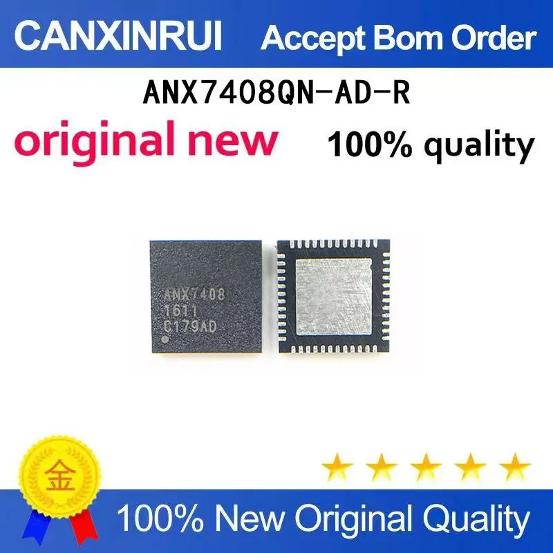 

(5-100 Pieces) ANX7408QN-AD-R silk screen printing: ANX7408 7408 QFN48 in stock