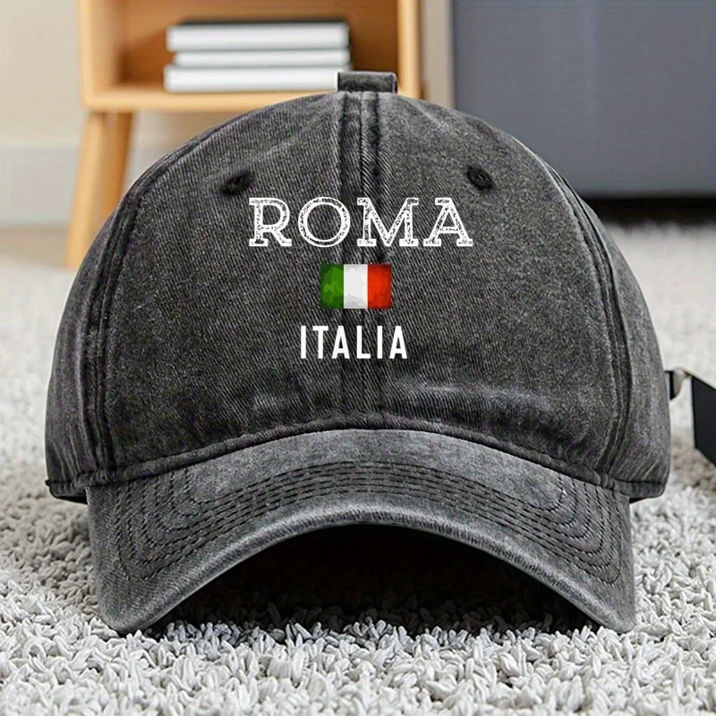 روما إيطاليا روما إيطاليا خمر تذكارية الموضة إلى الأمام قبعة بيسبول قبعة بيسبول كلاسيكية للرجال والنساء الصيد في الهواء الطلق & Tr