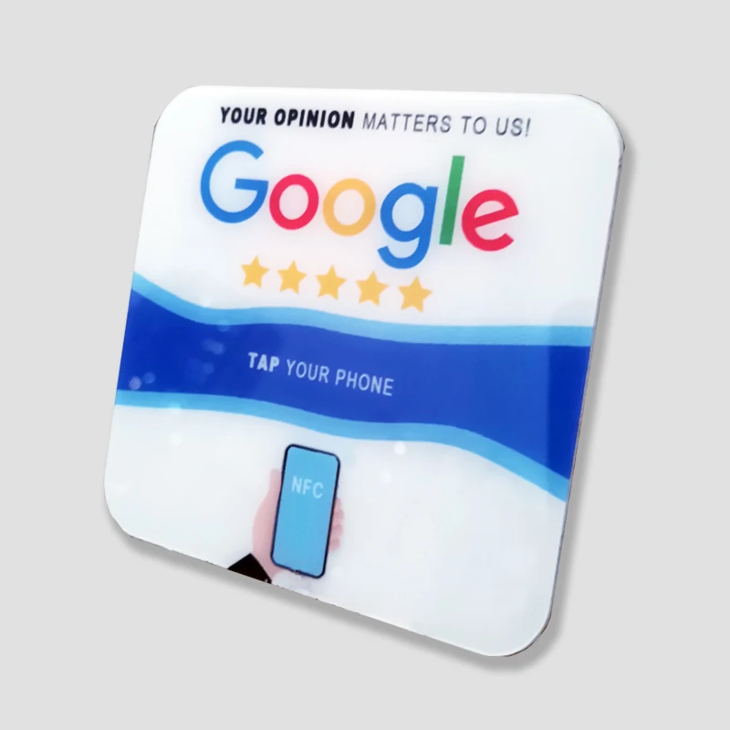 Imagem -02 - Acrílico Nfc Table Stands Placa para Google Reports 100 Pcs