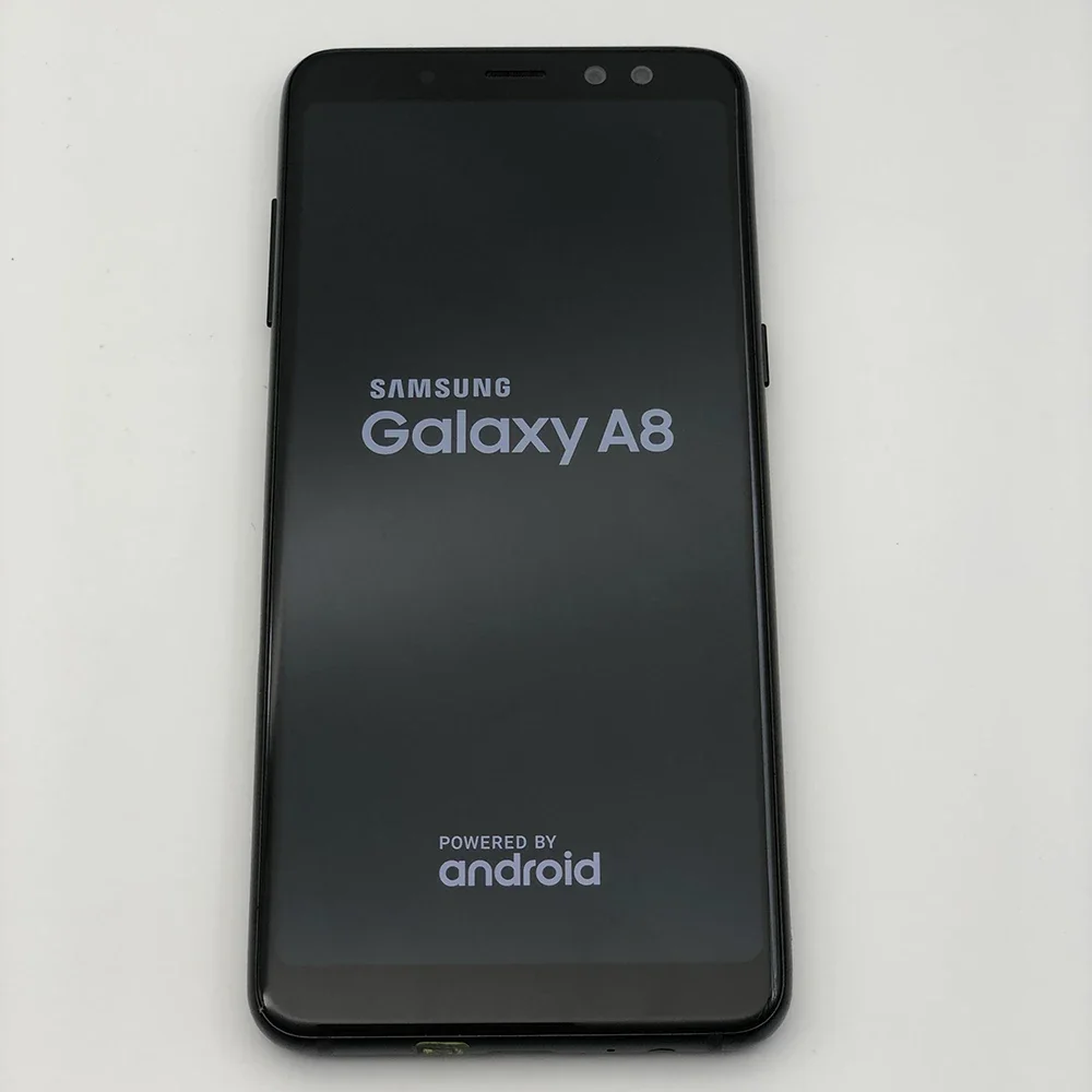 Samsung-Galaxy A8スマートフォン,5.6インチ画面,デュアルSIMカード,指紋認識,Android,オリジナル,4GB RAM, 32GB ROM, 16MPカメラ,A530f,2018