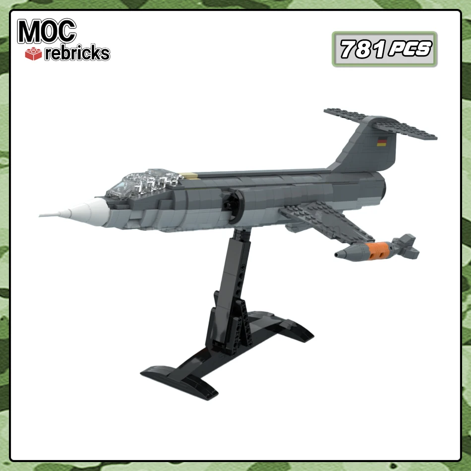 Amerika Militaire Serie F-104 Tweede Generatie Jetlaunch Starfighter Bouwstenen Model DIY kinderen Kerst Bricks Gift