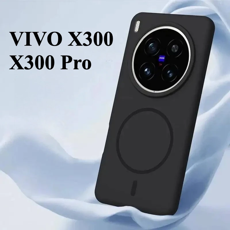 Modische, minimalistische, matt gefrostete Magsafe-Hülle für Vivo X300 Pro X300, magnetische kabellose Aufladung, stoßfeste Stoßstangenabdeckung