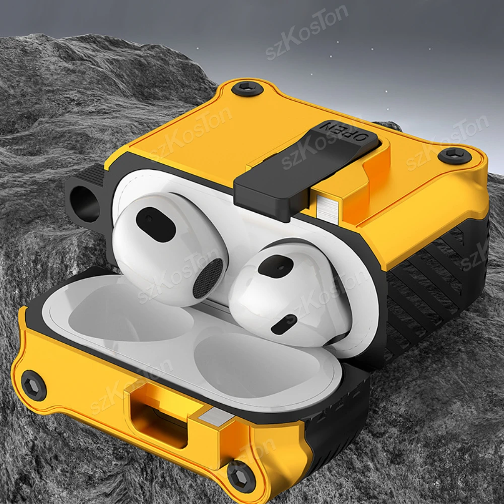 Capa de silicone macia para AirPods, à prova de choque, Anti-Scratch Shell, Bloqueio de segurança com chaveiro, Air Pods 4th Gen, 2024