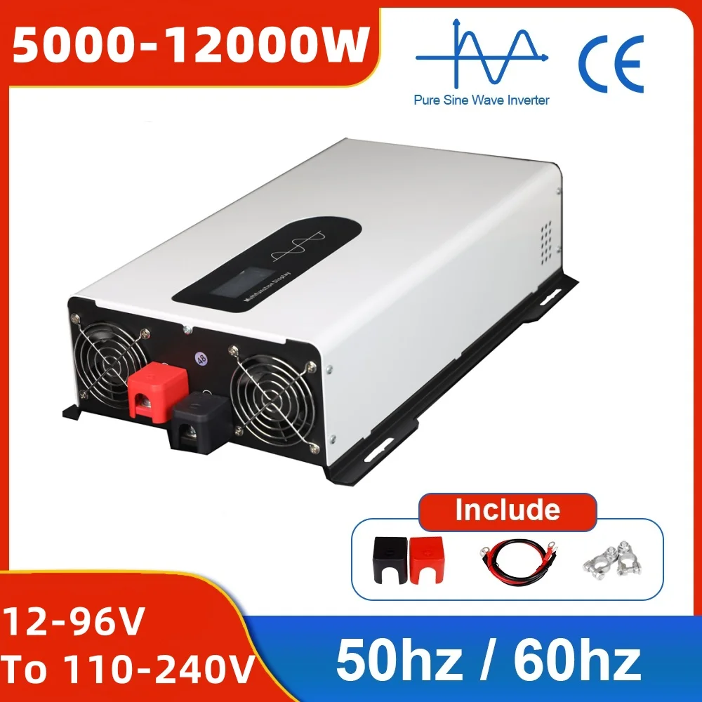 Pure Sine Wave Inverter 12v 220v DC 12V 24V 48V 60V To AC 110V 220V Power Converter Solar Panel Inverter 6000W 3000W 8000W 4000W