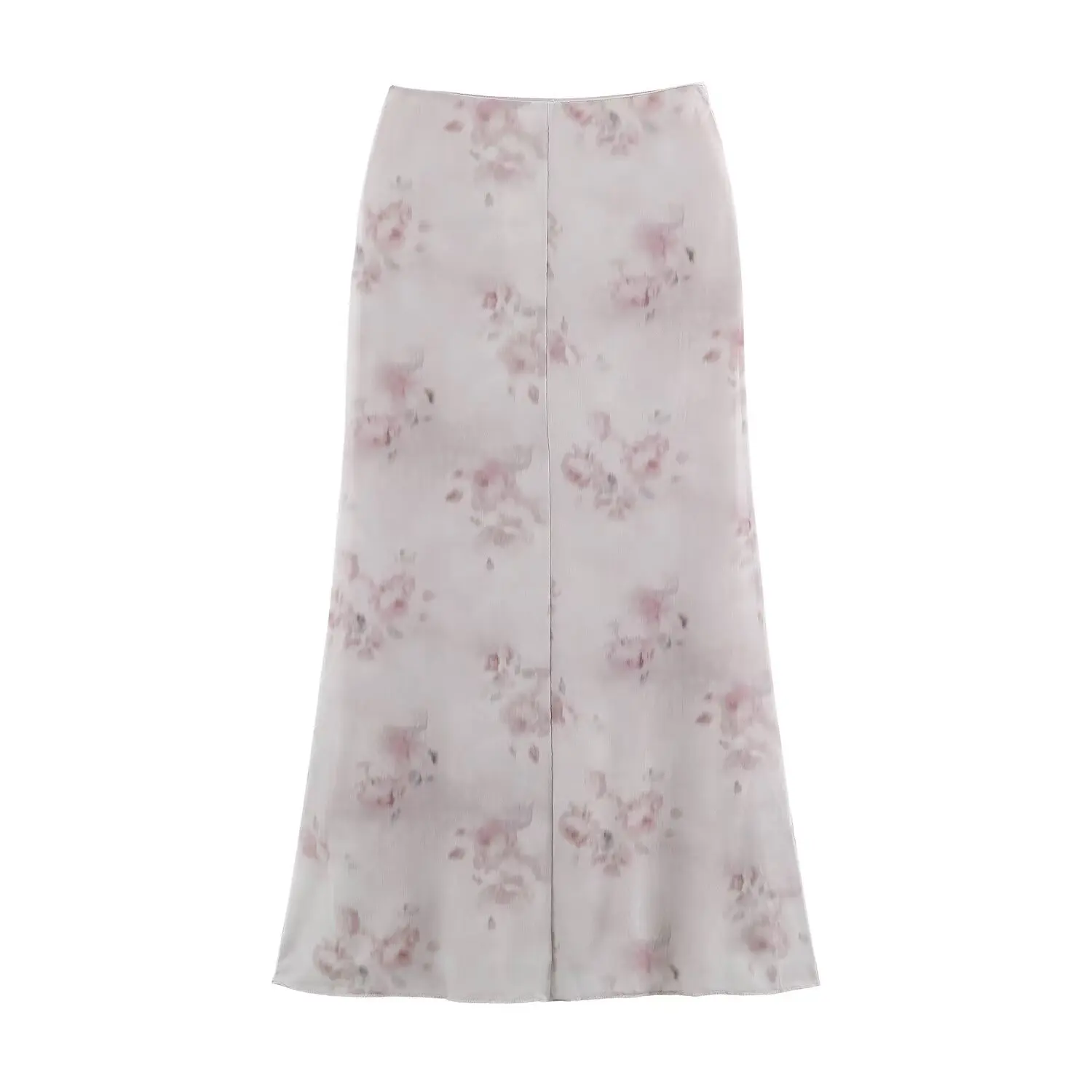 KONDALA Vintage Print Sheath Sexy Luxurious Woman Long Skirt Fashion 2026 Fall Lace-up Night Party Floral Beach Pleated Skirt