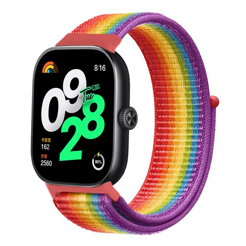 حزام حلقة من النايلون لساعة Xiaomi Redmi Watch 4 سوار بديل كوريا رياضي أصلي قابل للتنفس mi band 8 pro Band Accessories