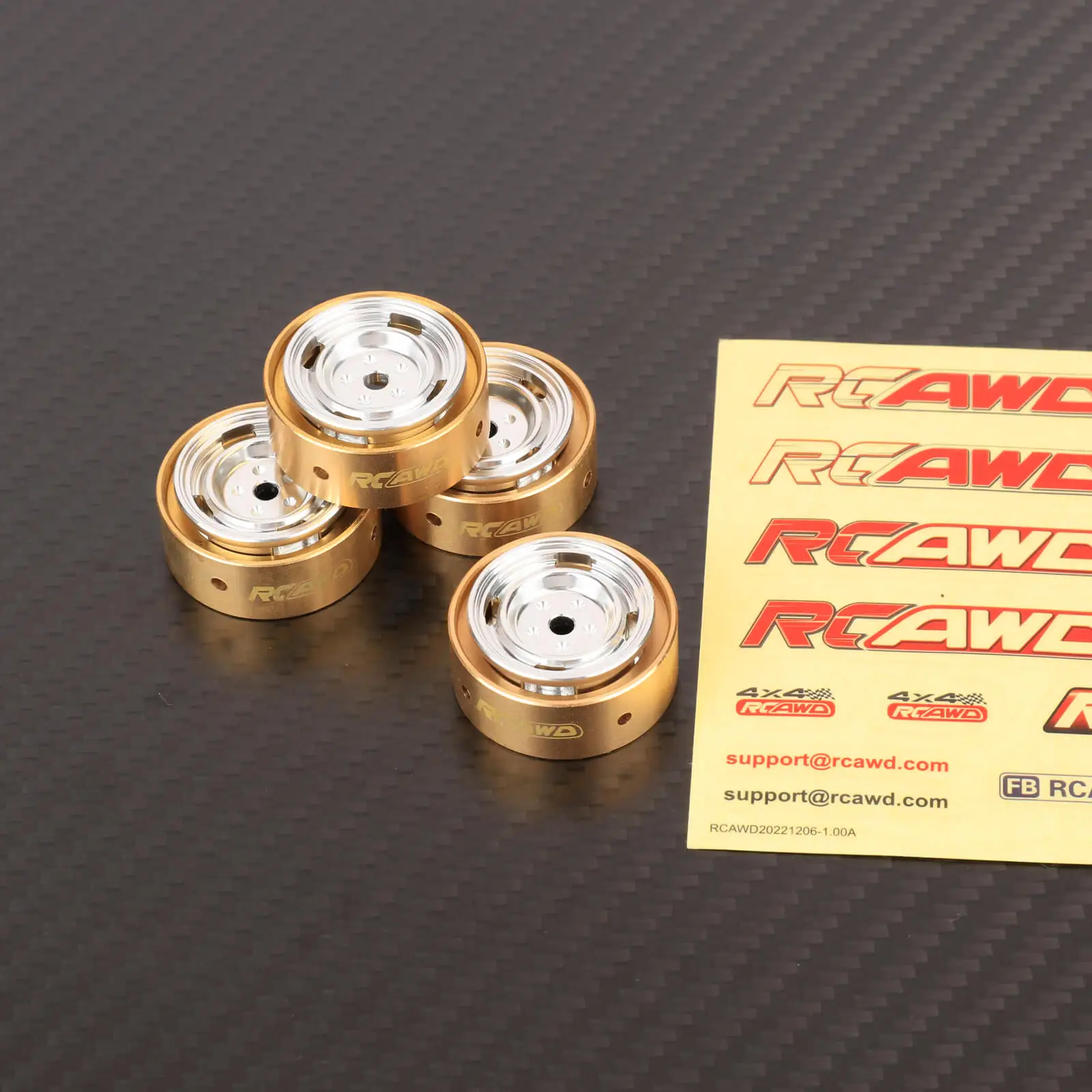 RCAWAD 4PCS 0.8 Inch 98g Wheel Frame Brass Counterweight for 1/24 FMS FCX24M Range Rover Discovery Hobby Crawlers Upgrades Parts