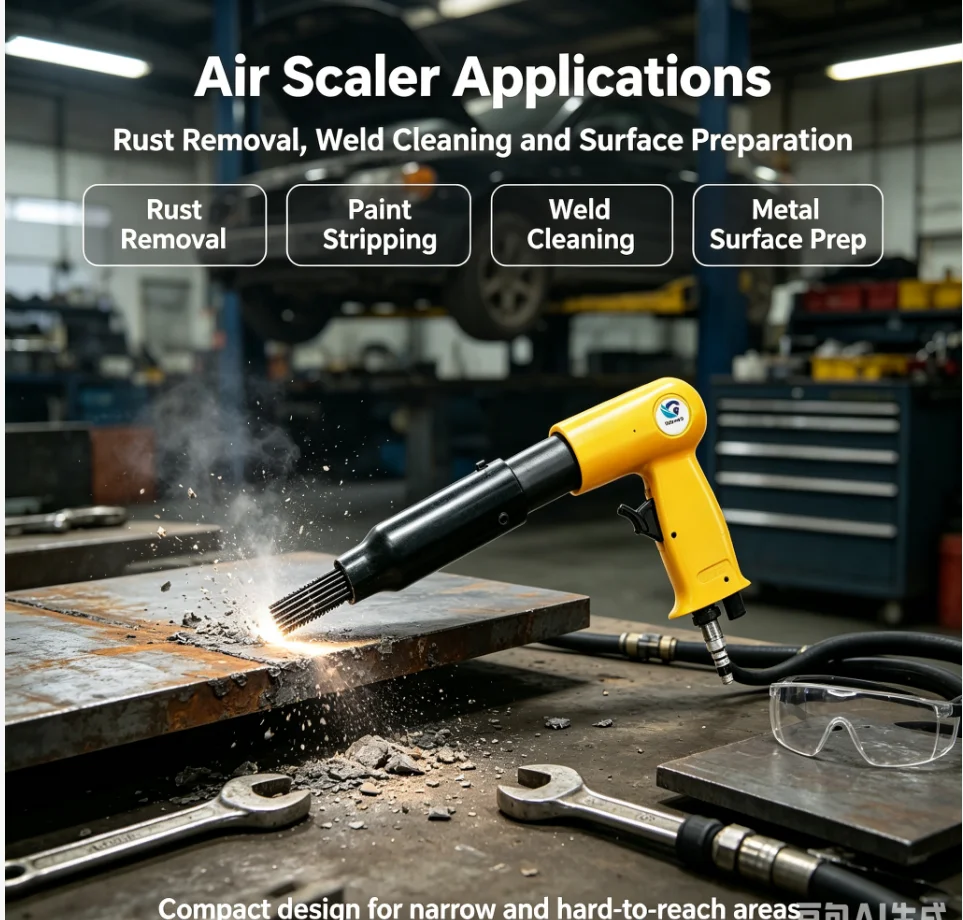 SUBAO 190Y air Hammer Small Rust Remover Pneumatic Needle Type Rust Remover air Shovel air Hammer