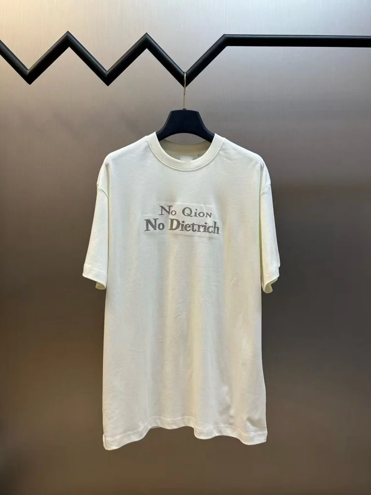 Camiseta de Algodão Puro de Alta Qualidade, Manga Curta, Unissex, Estilo Casual, Camiseta Básica Solta para o Verão