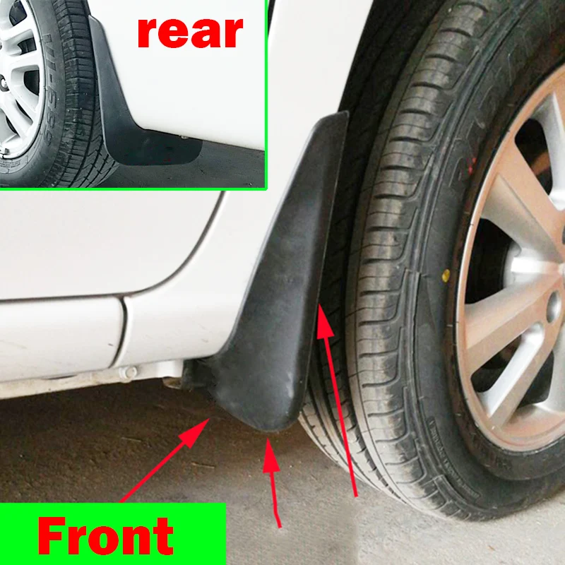 4Pcs Soft plastic Flexible Mud Flaps Splash Guards For Nissan NV200 Vanette Evalia 2010-2019 4PCS Mudguards Front Rear