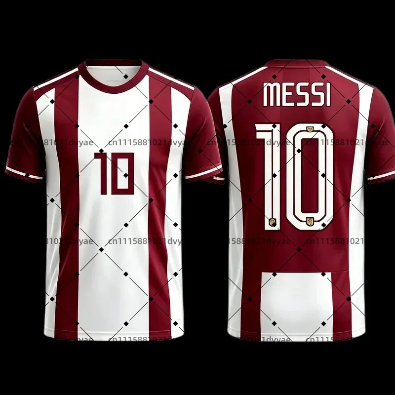 2026 Messi No.1 Football T-shirt - Loose Short-Sleeved Top - Adult and Children's Same Style