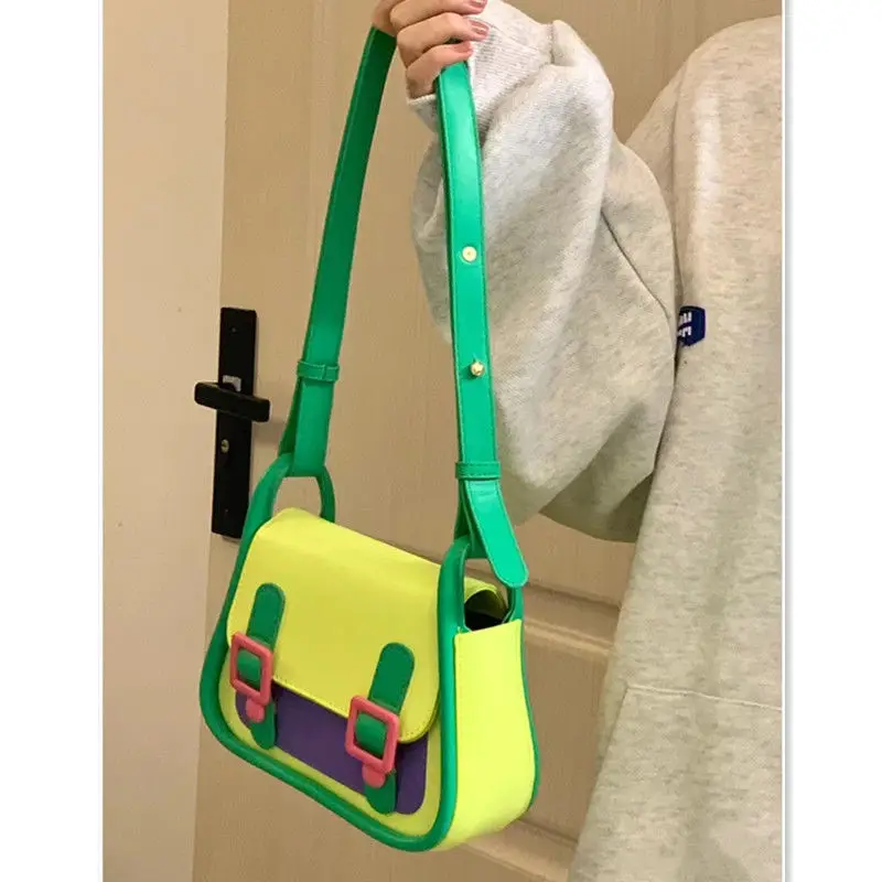 Koreańska słodka damska torba z blokadą kubełkową na co dzień miękka torebka na ramię torba na ramię i torby na ramię Crossbody dziewczęca torba