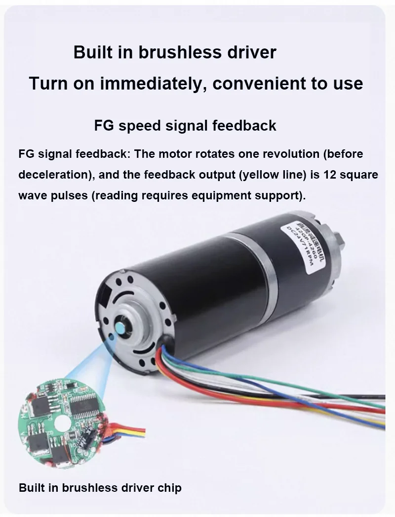 

12v 24v 42mm 4260 155kg 7-1351rpm Planetary Gear Bl Brushless Reduction Motor Large Torque Low Speed Long Life Low Noise