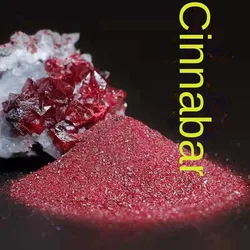 Natural Purple Gold Sand Cinnabar Stone Particles Powder Raw Ore Amulet Pendant Animal Year Figurines Fengshui