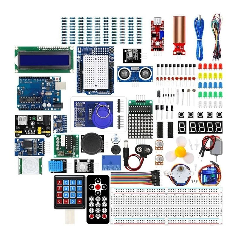 B67C Learning Programming RFID Kit For UNO R3 Mainboard Development Board DIY Electronic Module Set With Tags Sensors EU Plug