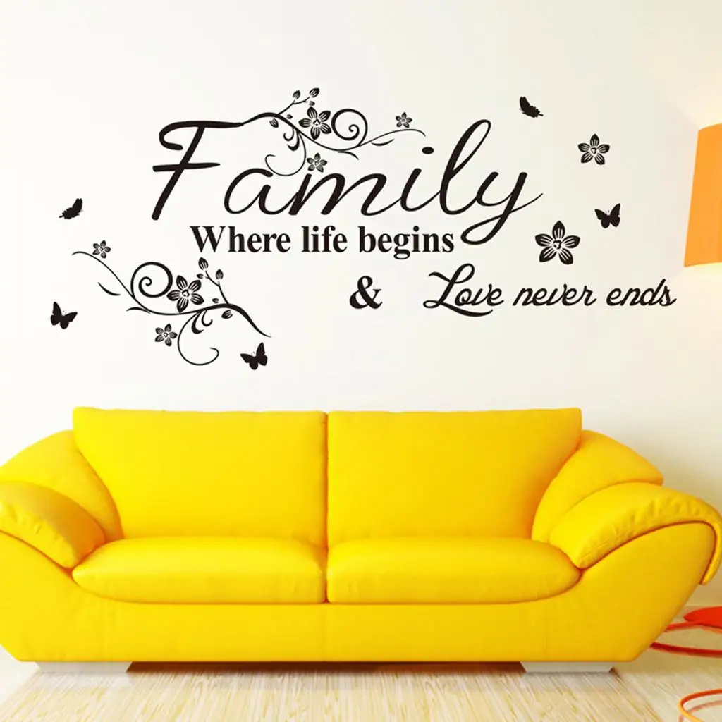 Family Poem Removable Decal Wall PVC Sticker Mural Room Decor