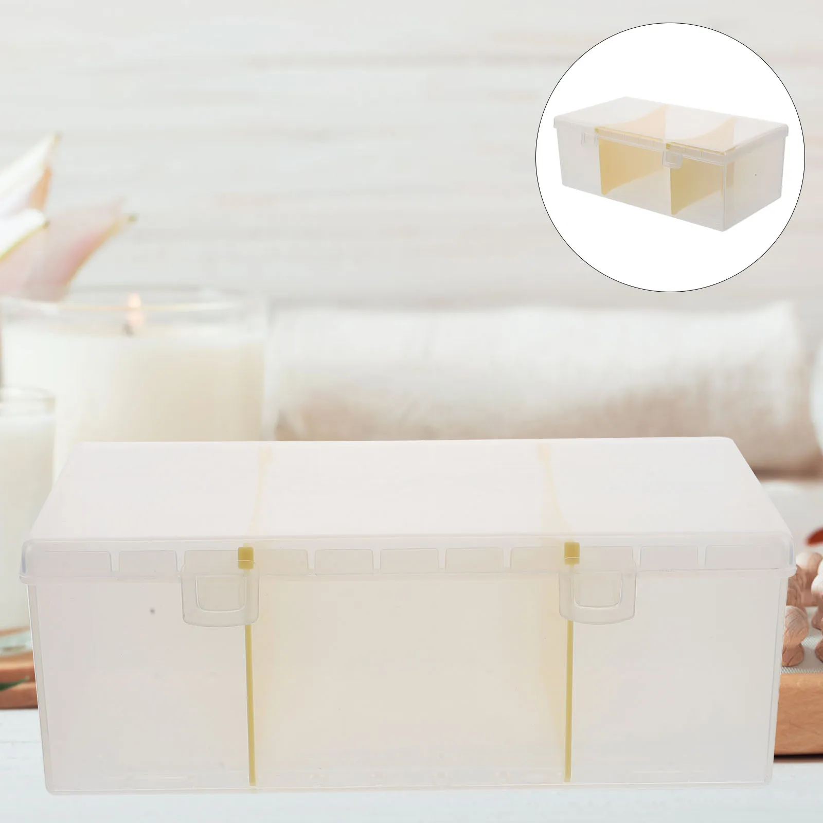 Transparent Card Box for Desk with Certificate Sorting Office Accessory Clear Plastic Business Cards Holder Storage Case