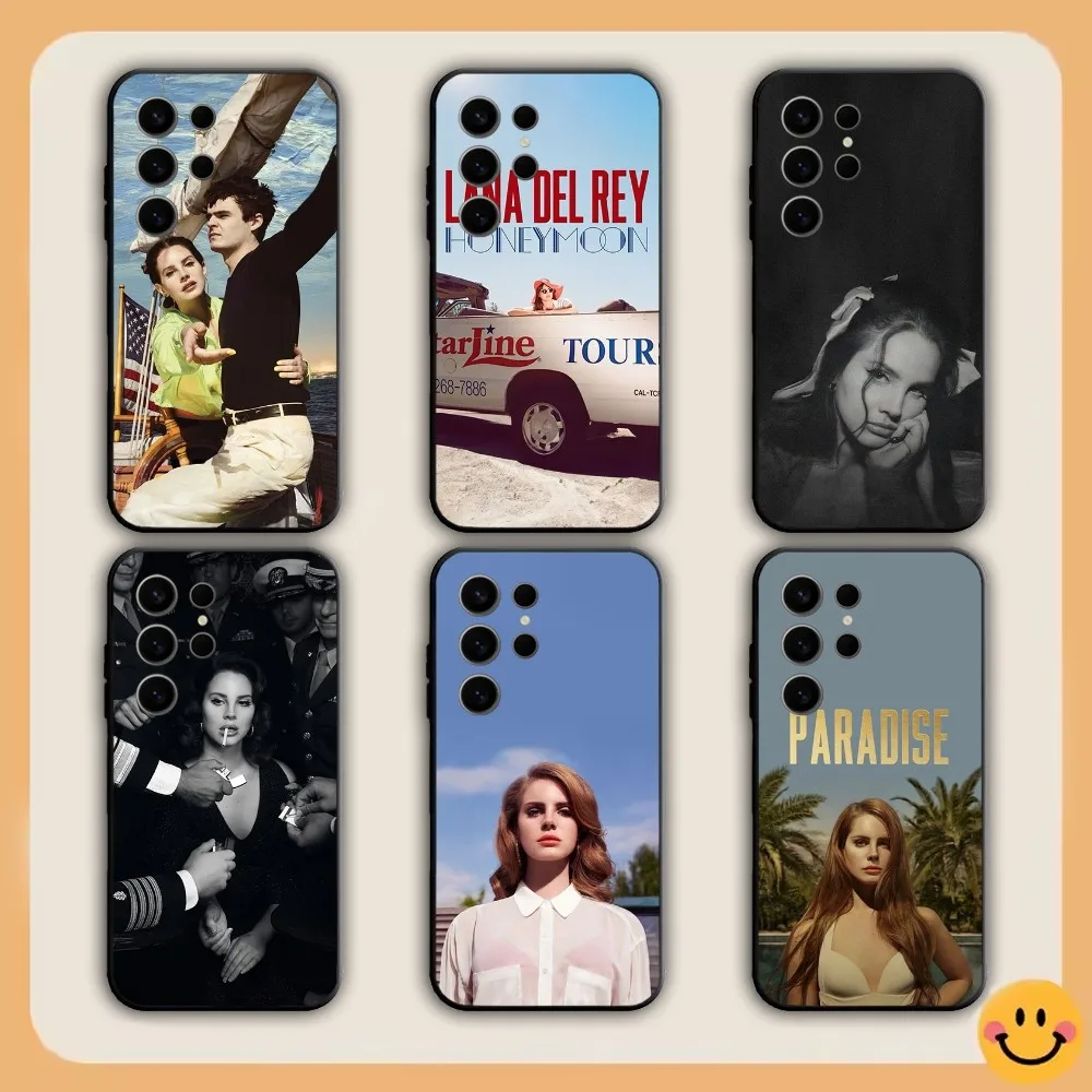 L-Lana D-Del R-Rey Singer Phone Case For Samsung S21,S22,S23,S24,S30,Ultra,S20,S30,Plus,S21 Fe,Note20 5G black Cover