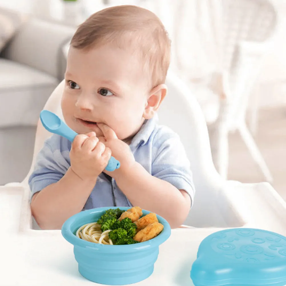 

1Set Silicone Foldable Baby Feeding Bowl 250Ml Portable Toddler Tableware Folded Storage Safe Baby Bowl Kids Silicon Food Bowls