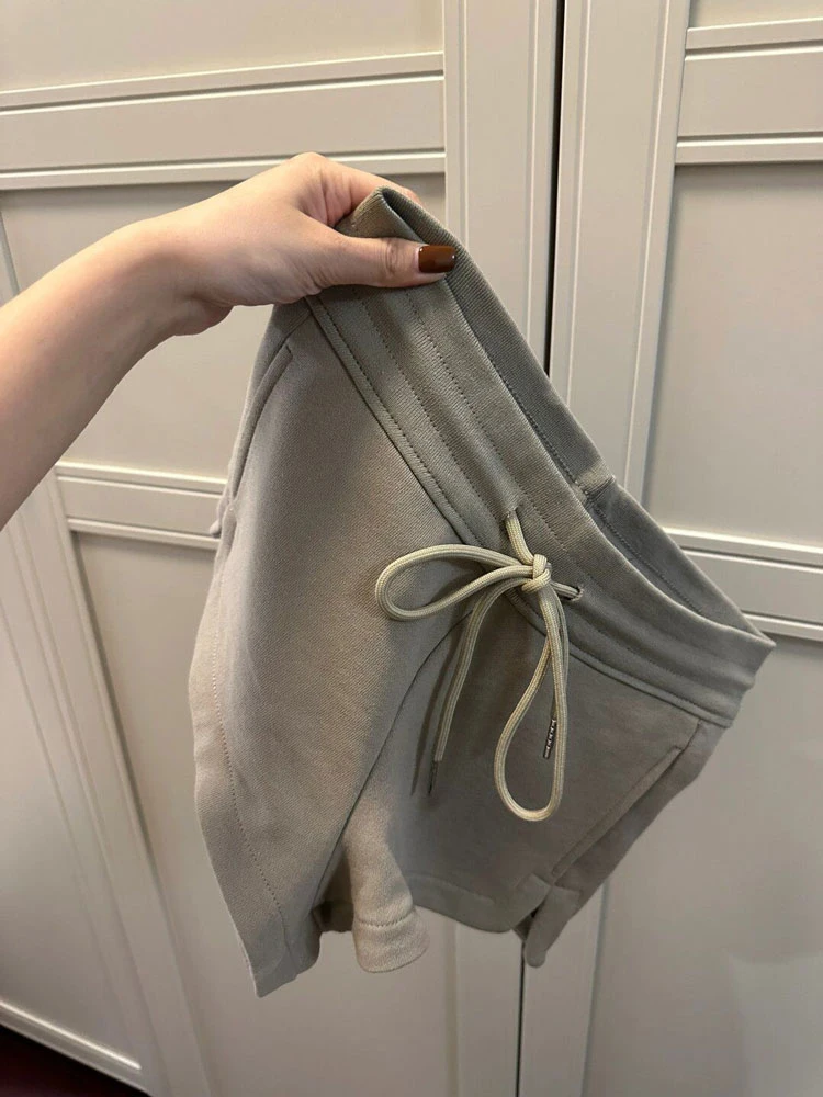 Amerykańskie spodnie retro sportowe damskie letnie cienkie z wysokim stanem luźne wyszczuplające spodnie w kształcie litery A z szerokimi nogawkami do pracy eleganckie z wysokim stanem