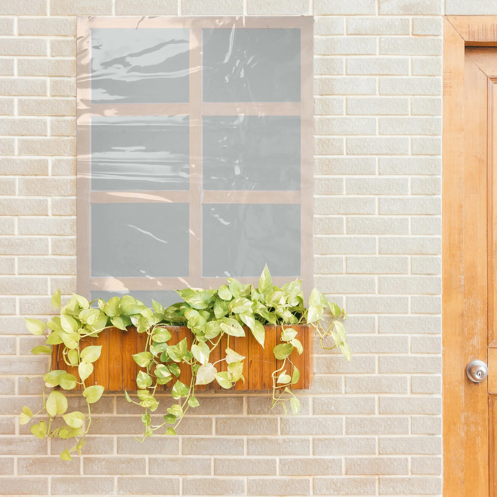 

Environmental Protection DIY Window Insulation Film 120x110cm Transparent Winter Windproof Cold Resistant Film