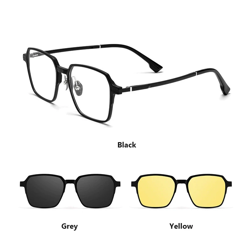 

2026 Поляризованные солнцезащитные очки для мужчин и женщин 2 в 1, магнитная клипса на оправе для очков, металлическая оправа для очков, магнитные очки