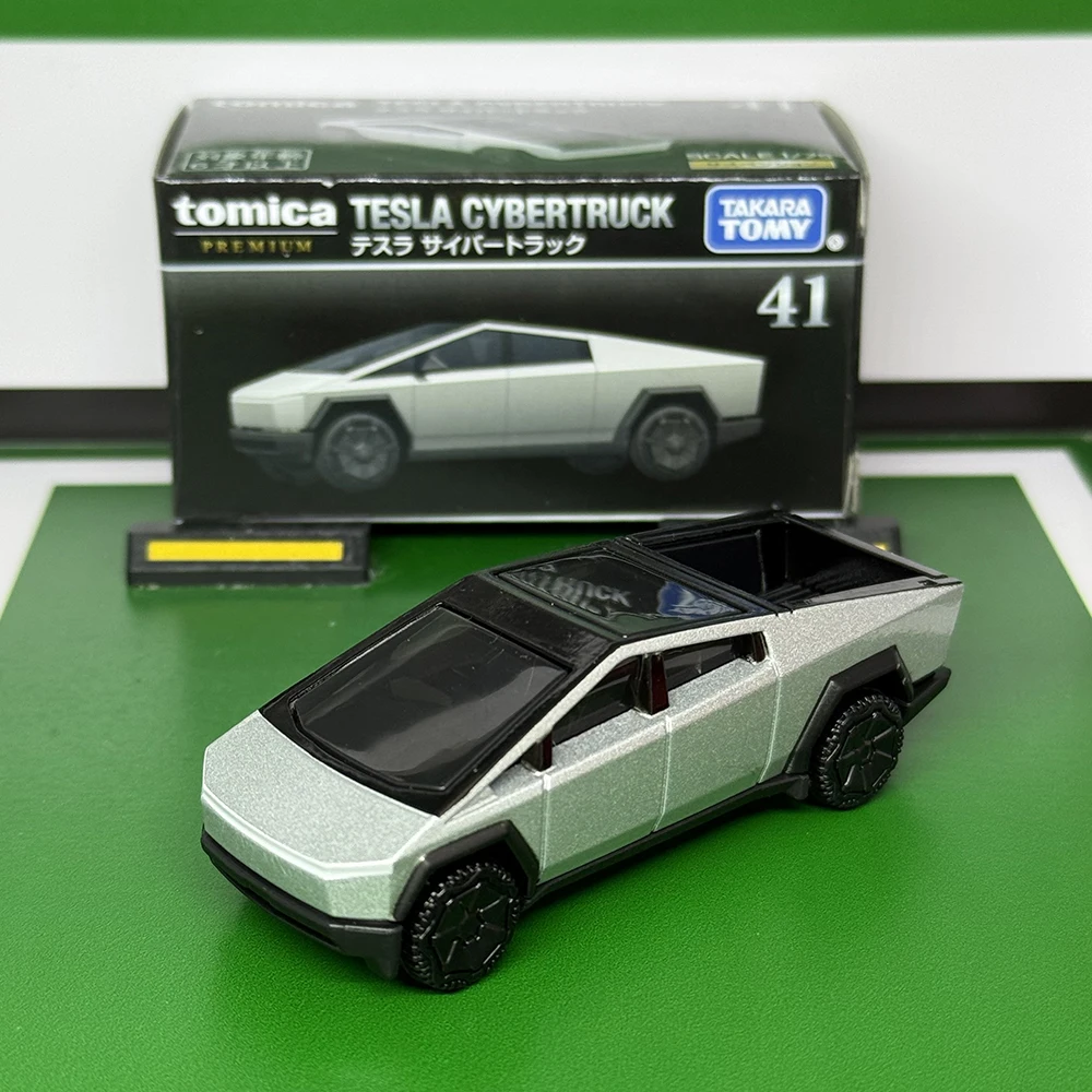 Tomy Tomica Premium 41 Tesla Cybertruck Coleção de modo de carro em liga estática fundida sob pressão