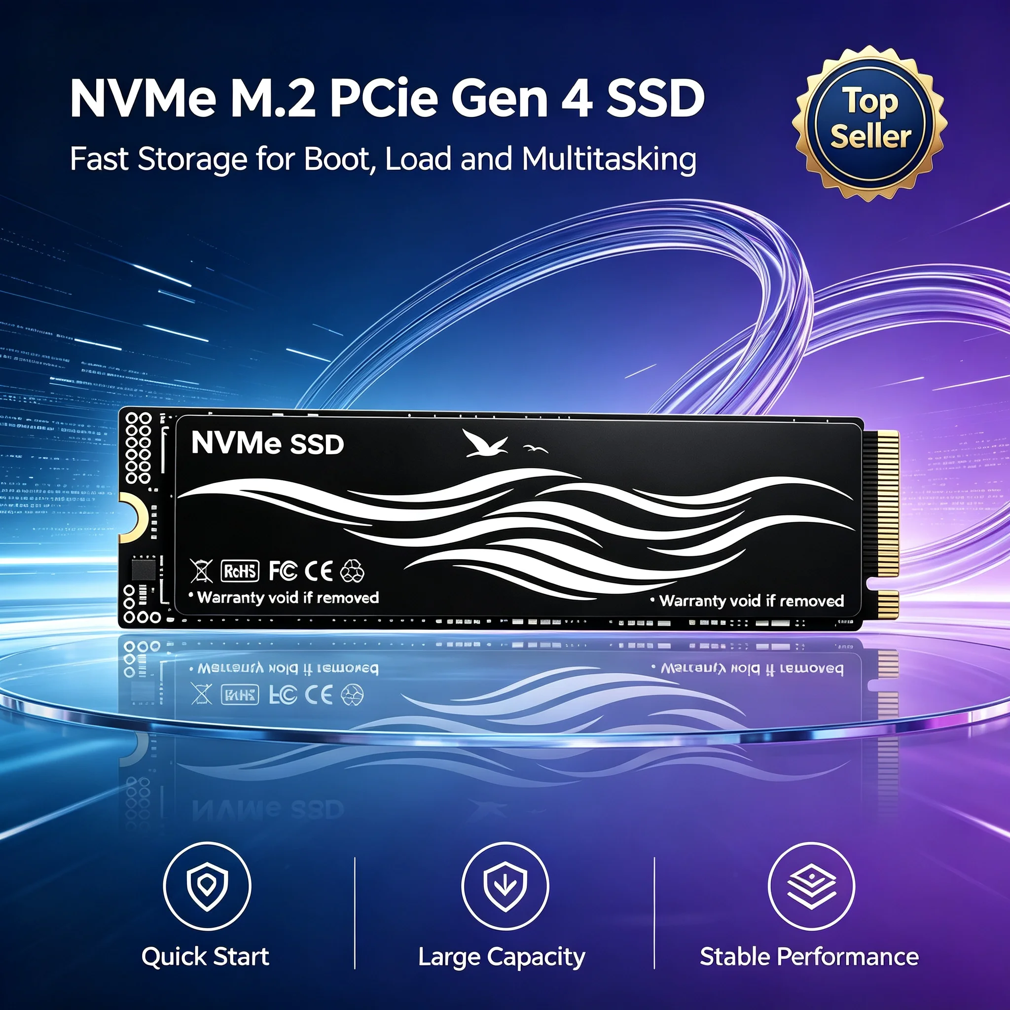 Latest Fast Speed BLXX M2 NVMe PCIe Gen4 SSD 500GB 1TB 2TB 4TB Embedded Solid State Drive for Game Work PC Notebook