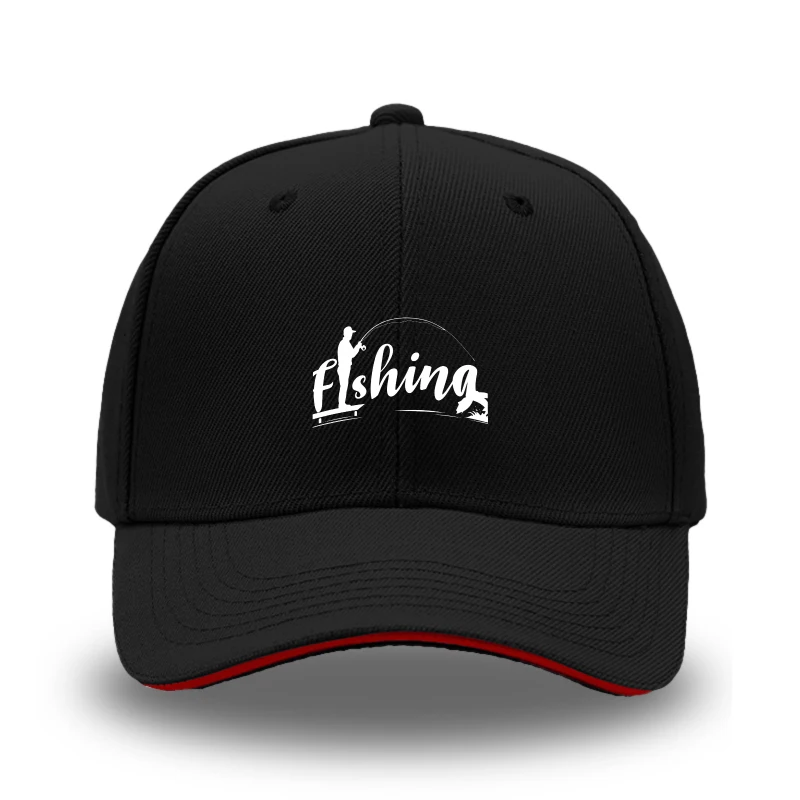 

1 Top Angler Pattern Printed Baseball Cap All Seasons Unisex Gift Shareable Hat