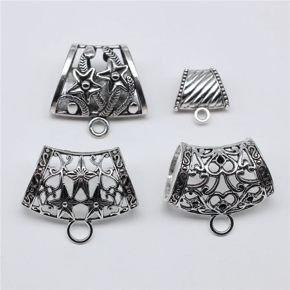 2pcs Hot Sell Vintage Metal Scarf Buckle Charms Connector Pendant For Jewelry Making DIY Handmade Craft