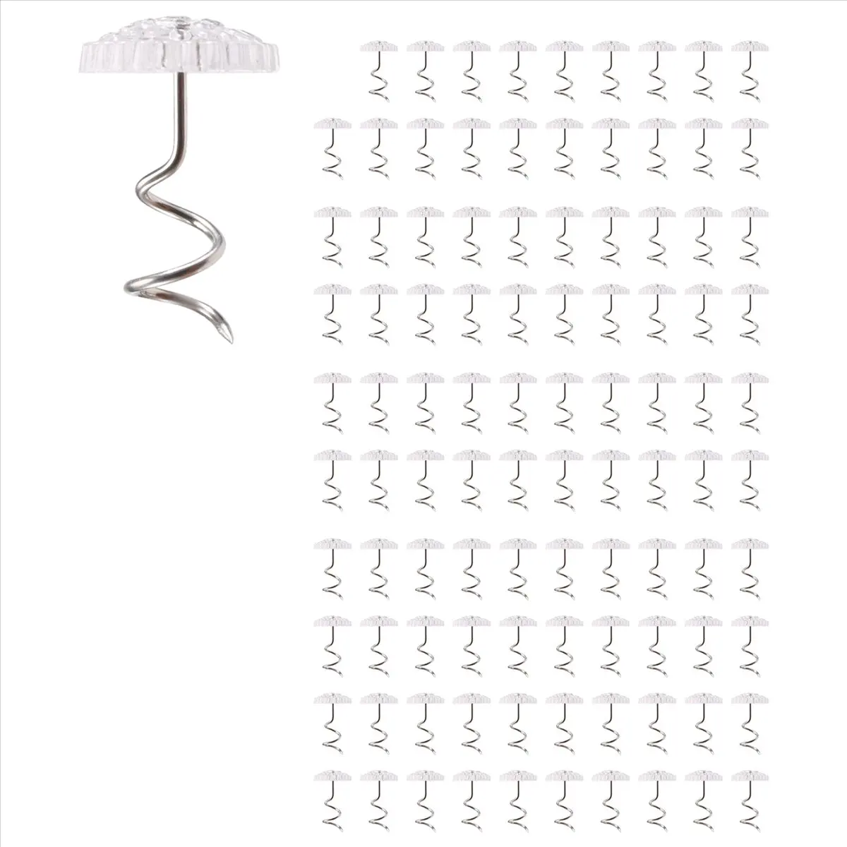 A72P Clear Heads Twist Pins for Upholstery, Slipcovers and Bedskirts,, Set of 100