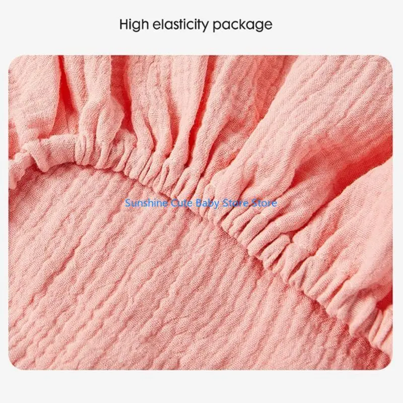 غطاء وسادة تغيير الحفاضات C5AF من القطن الناعم القابل للتمدد للأطفال حديثي الولادة #5
