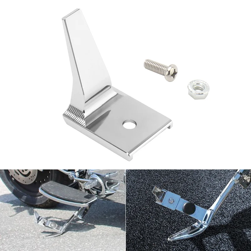 

Motorcycle Chrome Stand Kickstand Extension Foot Pedal Support For Harley Softail Fat Boy Deluxe Heritage Classic 2007-2017