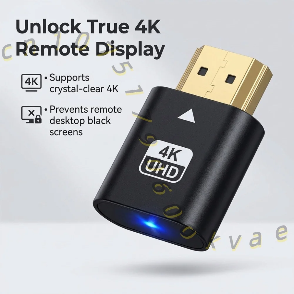 HDMI Dummy Plug 4K Display Emulator Headless Ghost Adapter Support 1080P 60Hz Plug and Play for PC GPU