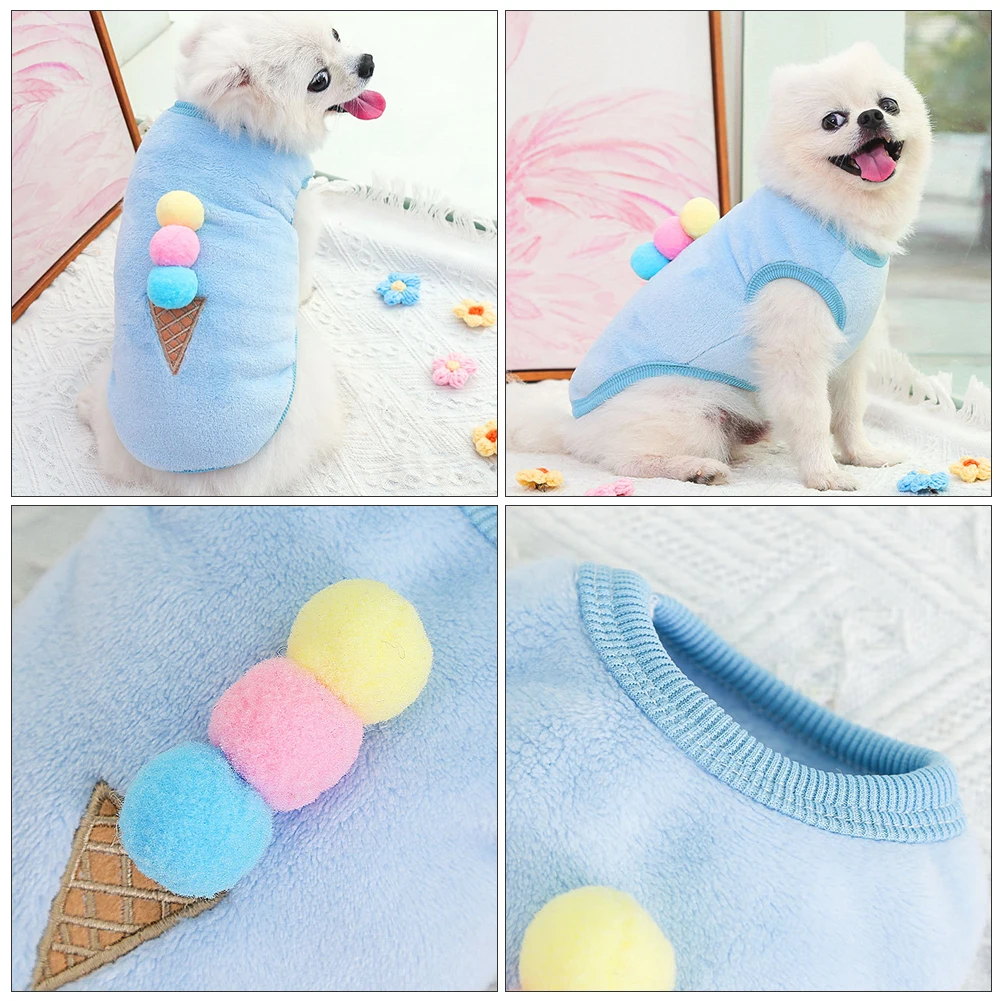 

Pet Warm Clothes Coral Fleece Dog Coats Vest Puppy Winter Halloween Costumes Breathable Comfortable Fashion Lightweight Compact