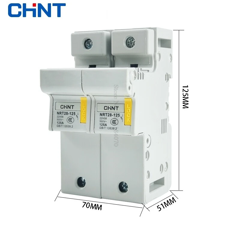 CHINT RT28-125 Fuse Base Fusible Core Fuse Link 22X58 RT29-125 RO19