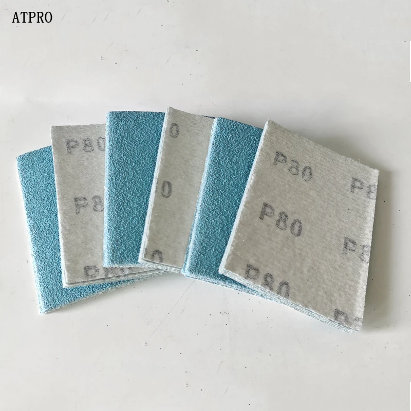 ATPRO Blue 75x100mm Flocking Sponge Sandpaper Abrasive Foam Sanding Pad for Car Auto Body Grinding Polishing Surface Repair