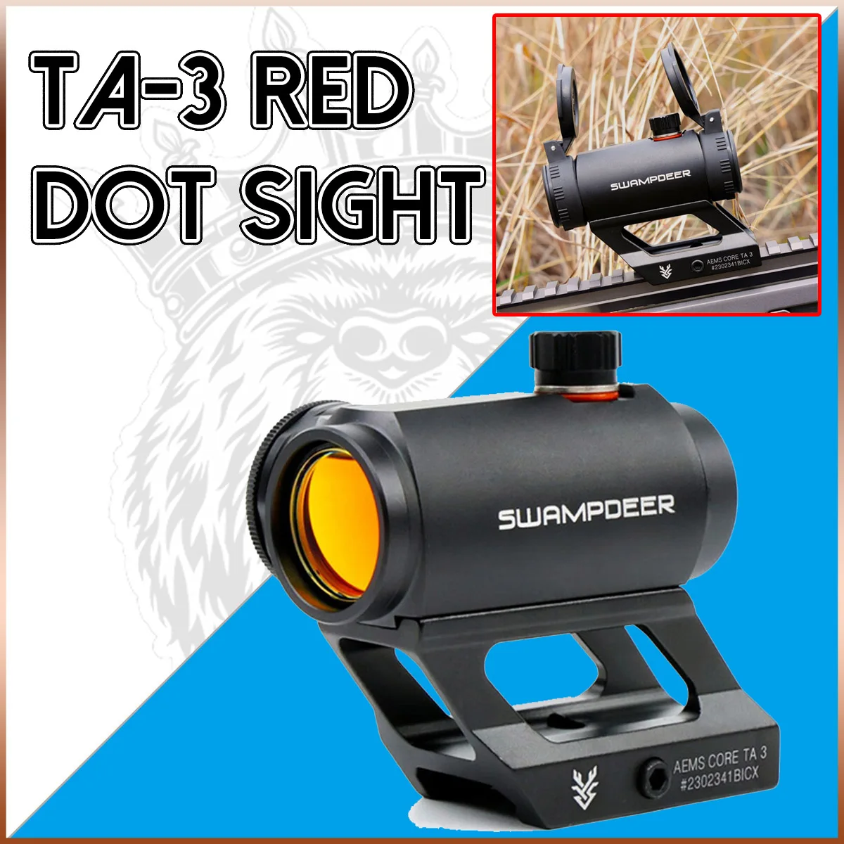 

TA-3 Tactical 2MOA Red Dot 1x20mm Reflex Sight Double base inner red dot sight detachable red film sight for Airsoft Accessories