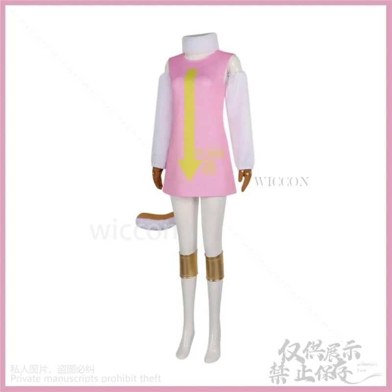 Egghead Island Dr. Vegapunk numero 05 Clone Cosplay Anime Costume Pink Dress Tail donna Lovely Kawaii Christmas Halloween Suit