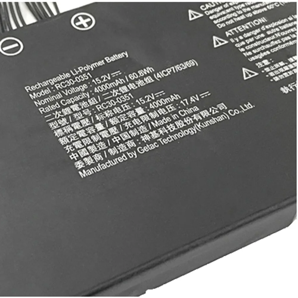 RC30-0351 15.2V 60.8WH Original Laptop Battery For Razer Blade 15 Base 2020 2021 RZ09-0369x Notebook RZ09-0351 9E11 4ICP7/63/69