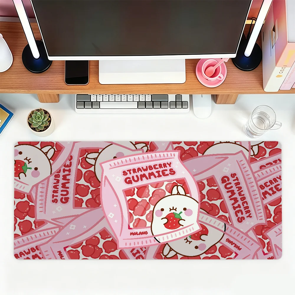 Cartoon M-Molang Mouse Pad For Office Gaming And Keyboards Non-Slip Large Waterproof