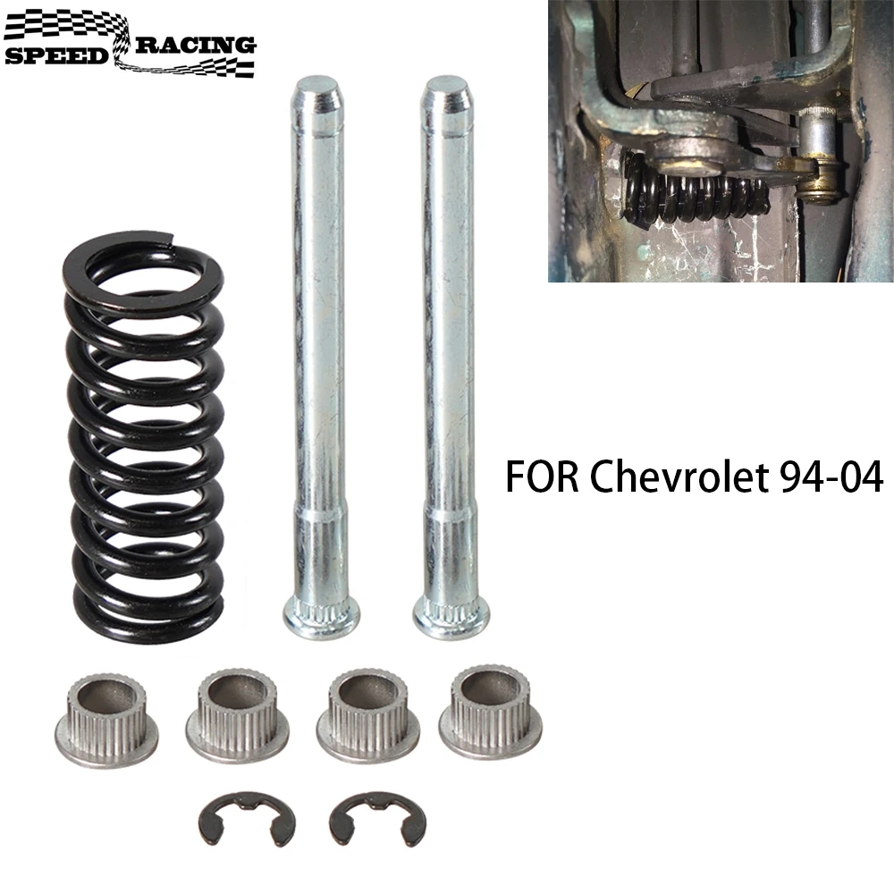 Front Rear Door Hinge Pin and Spring with Bushing for 1994-2004 Chevrolet Blazer S10 S15 Repair/Rebuild Kit