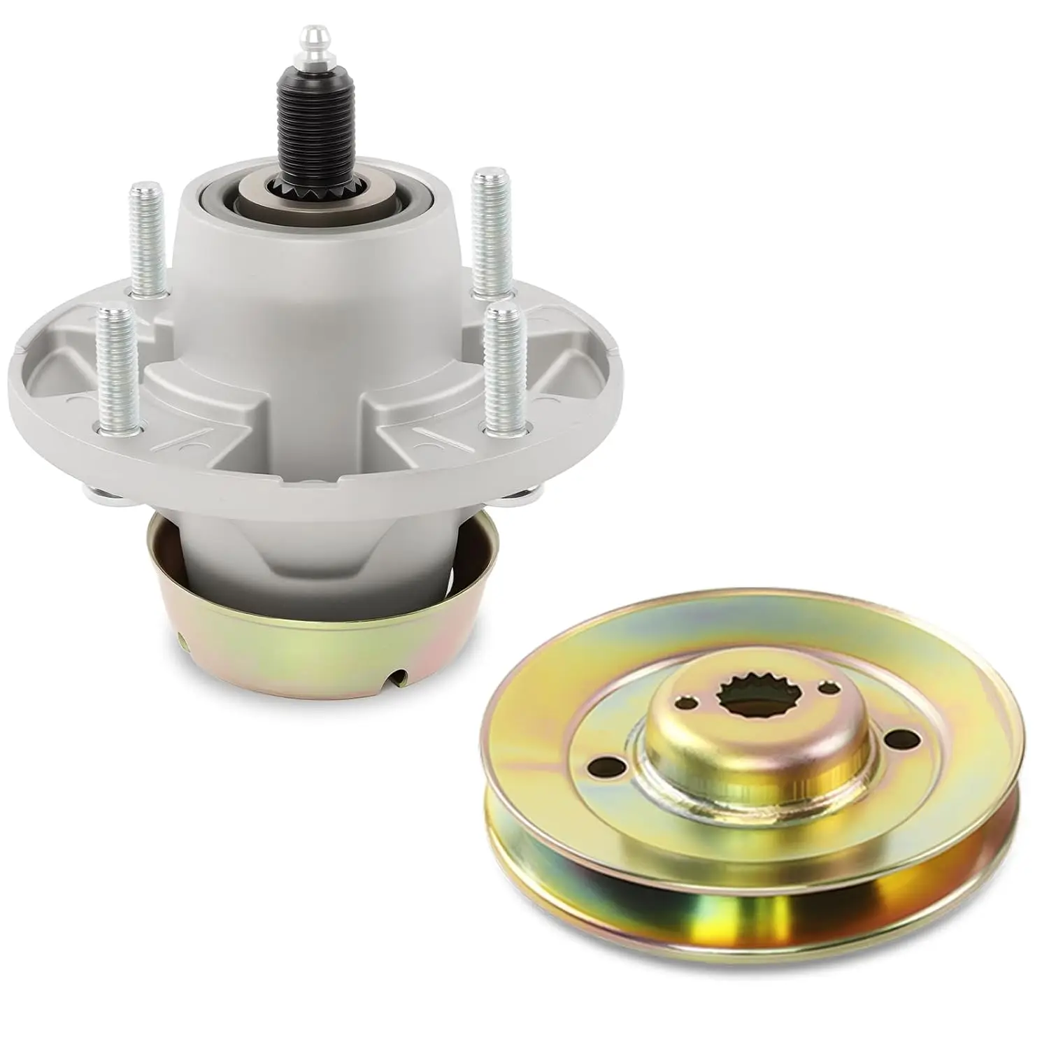 3 x AM144377 Deck Spindle 3 x M163464 Deck Spindle Pulley Fit for JD Z425, Z435, Z445 Ztrak Zero Turn Mowers with 48