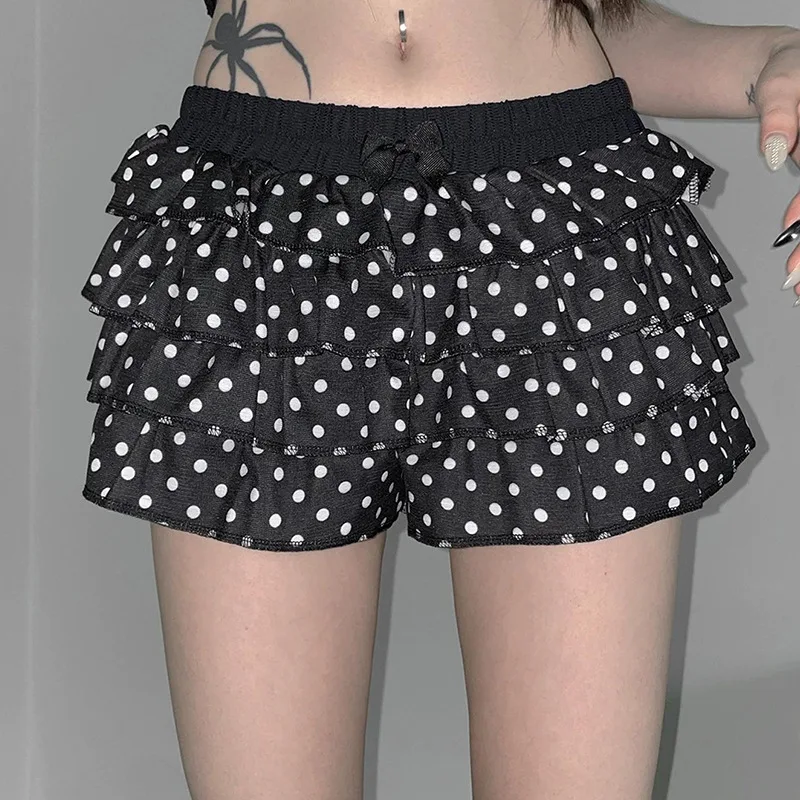 Summer New Korean Ins Girls' Personalized Fashion Slimming Polka Dot Women's Half Body Skirt Cake Skirt