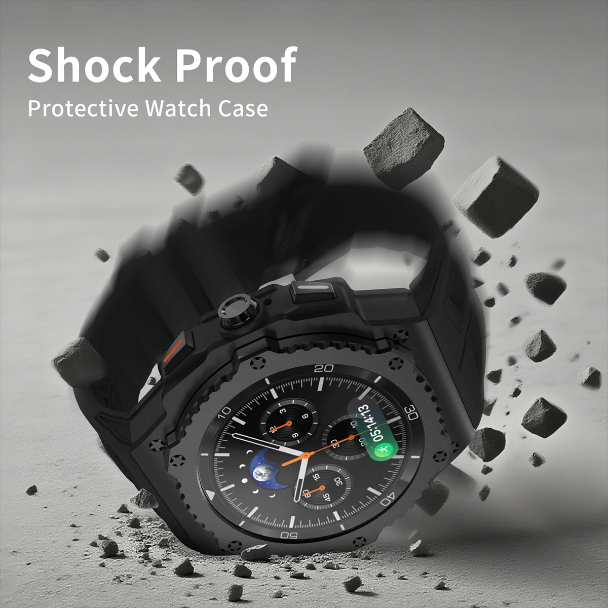 Luxury Alloy Modification Kit For Samsung Watch 8 Classic 46mm Metal Case Rubber Band For Galaxy Watch 8 Classic Kit Accessories