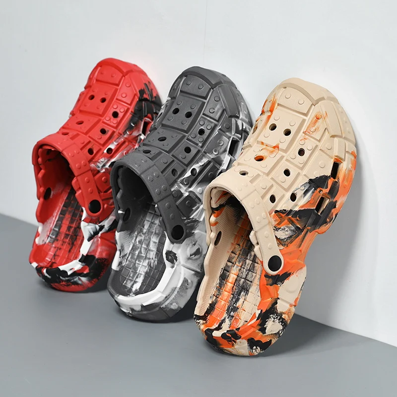 

Повседневная обувь из искусственной кожи, мужские пляжные сандалии в сетку, летняя модная обувь, мужская классическая дизайнерская обувь для отдыха, мужская обувь, большой размер 45