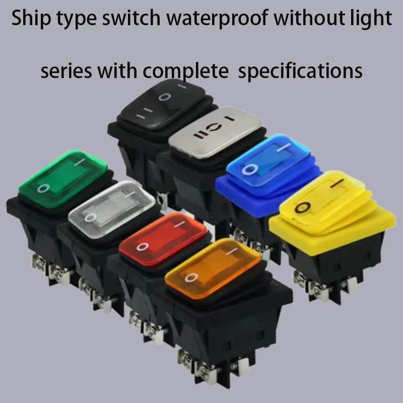 

Universal waterproof boat type switch without light KCD4 series four foot rocker switch suitable for mechanical instruments