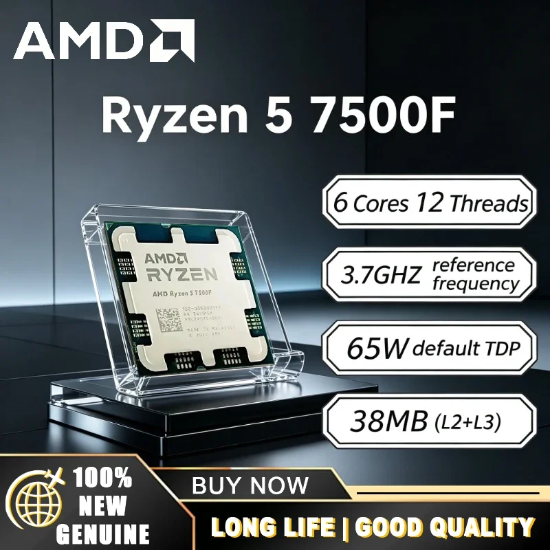 AMD Ryzen 5 7500F Socket AM5 DDR5 5NM L3=32M 6-Core 12-Threa